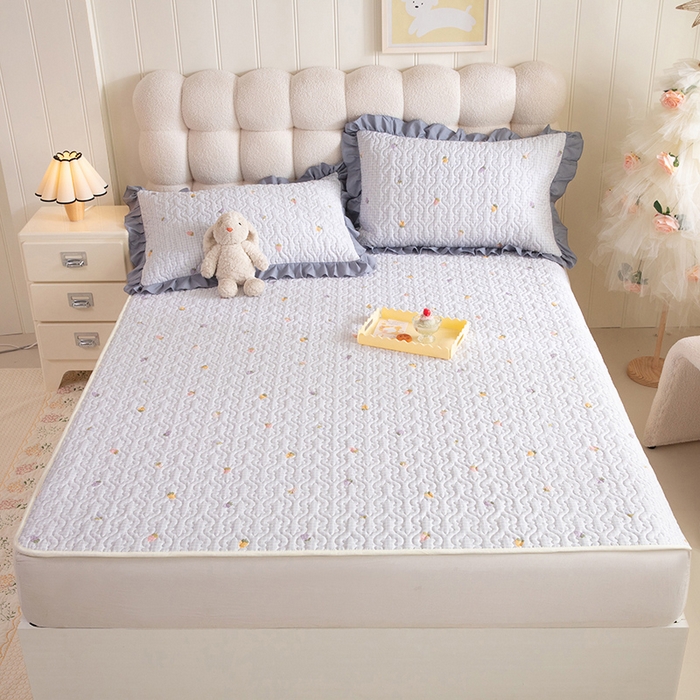 91家纺网 家纺一手货源 找家纺 （总）美达家纺 2026新款全棉夹棉床垫三件套系列