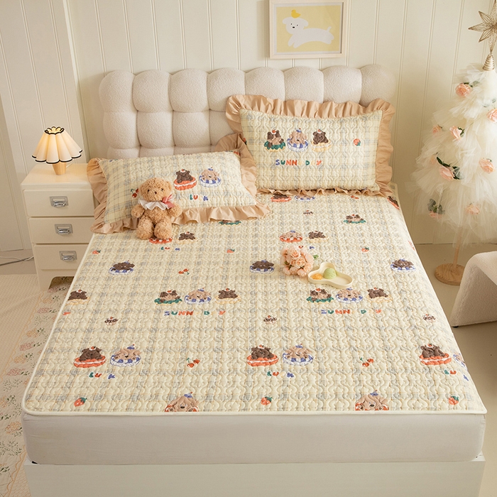 91家纺网 家纺一手货源 找家纺 （总）美达家纺 2026新款全棉夹棉床垫三件套系列