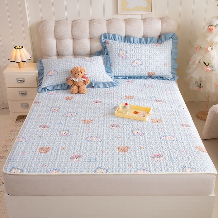 91家纺网 家纺一手货源 找家纺 （总）美达家纺 2026新款全棉夹棉床垫三件套系列