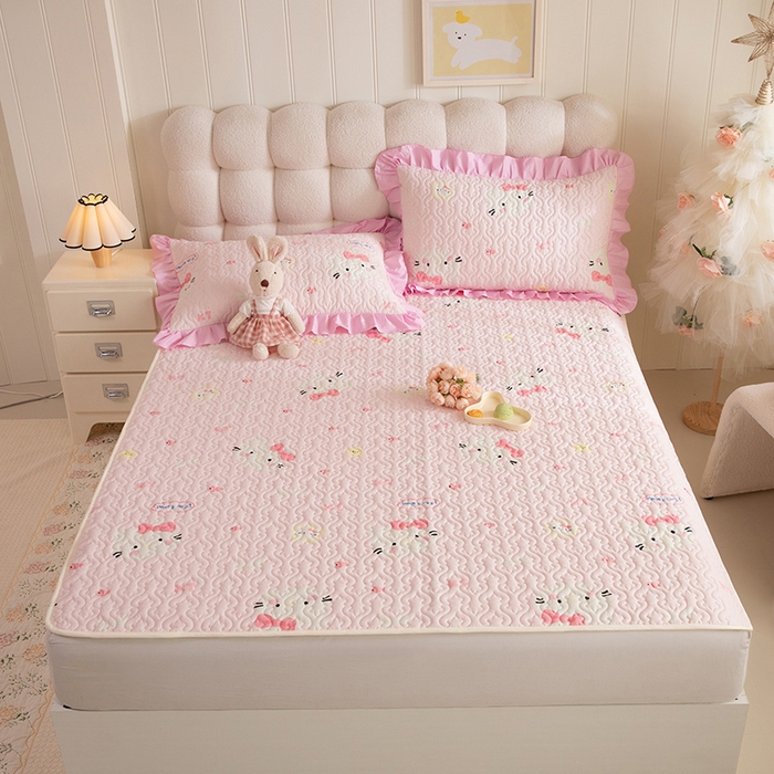 91家纺网 家纺一手货源 找家纺 （总）美达家纺 2026新款全棉夹棉床垫三件套系列