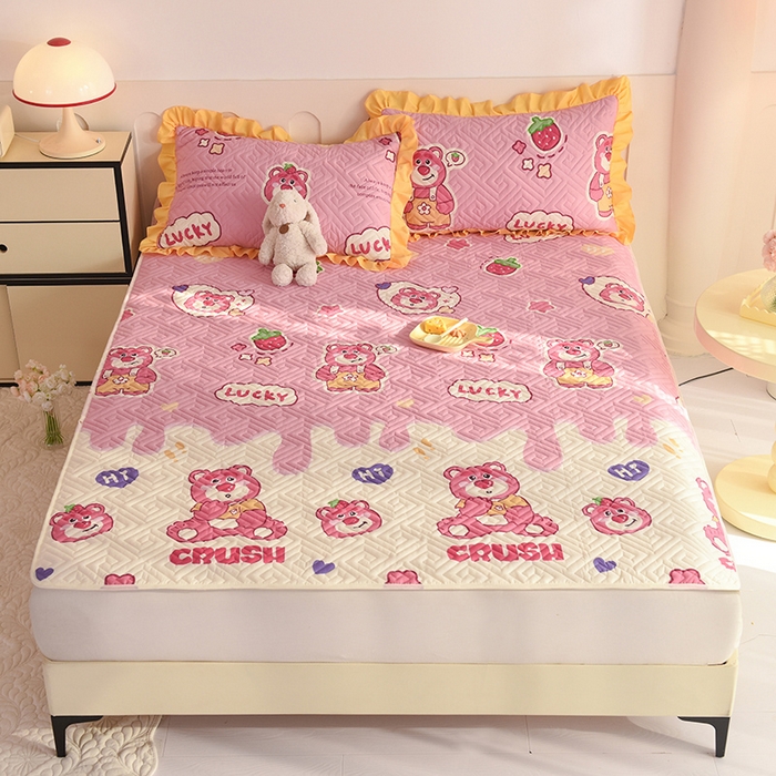 91家纺网 家纺一手货源 找家纺 （总）美达家纺 2026新款全棉夹棉床垫三件套系列