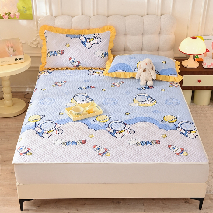 91家纺网 家纺一手货源 找家纺 （总）美达家纺 2026新款全棉夹棉床垫三件套系列