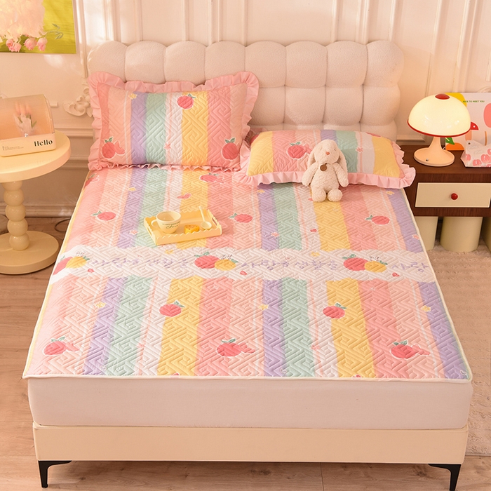 91家纺网 家纺一手货源 找家纺 （总）美达家纺 2026新款全棉夹棉床垫三件套系列