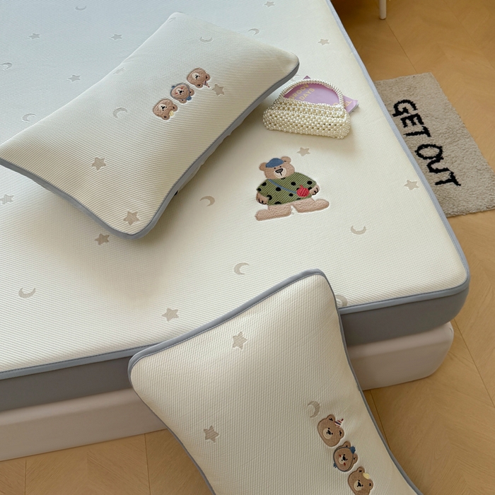 91家纺网 家纺一手货源 找家纺 （总）凯罗 2026凯罗新款卡通印加绣花小红书爆款凉豆豆绣花床笠可水洗床笠款