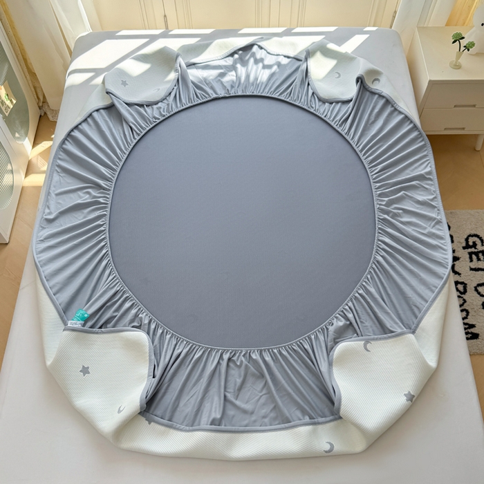 91家纺网 家纺一手货源 找家纺 凯罗 2026凯罗新款卡通印加绣花小红书爆款凉豆豆绣花床笠可水洗床笠款 淘气腊肠犬