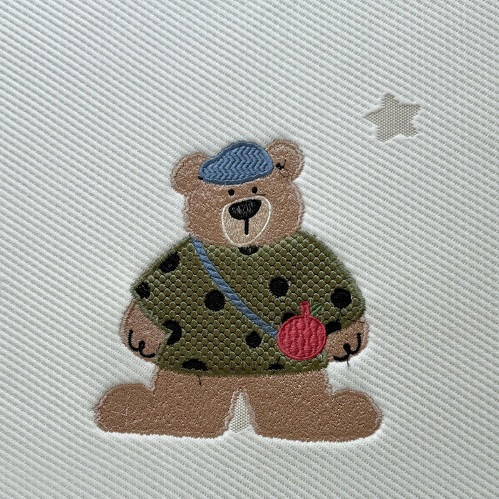 91家纺网 家纺一手货源 找家纺 凯罗 2026凯罗新款卡通印加绣花小红书爆款凉豆豆绣花床席可水洗床席款 呆酱熊