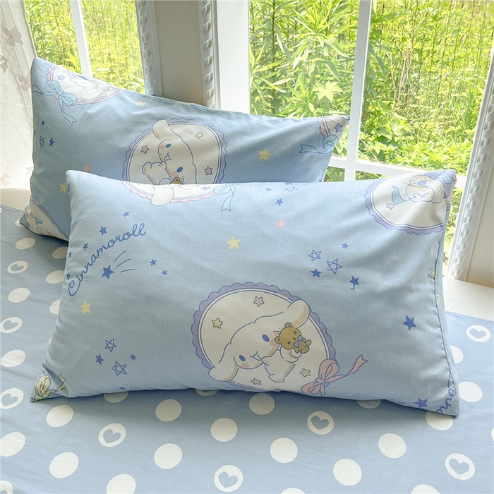 91家纺网 家纺一手货源 找家纺 桃子家居 2026新款A类三丽鸥正版授权卡通数码印花混搭纯棉印花系列四件套 棉三丽鸥-玉桂狗