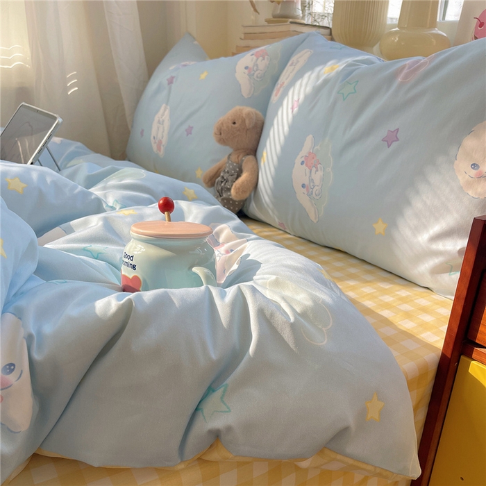 桃子家居 2026新款A类三丽鸥正版授权卡通数码印花混搭纯棉印花系列四件套 棉三丽鸥-云朵玉桂狗