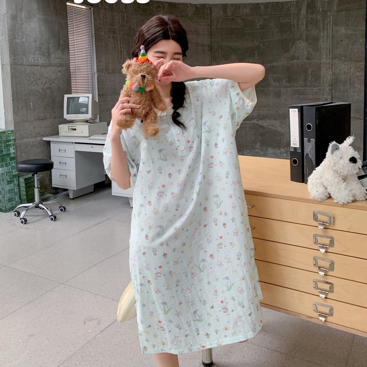 妍景家居生活馆 2026新款春日特辑家居裙 绿色