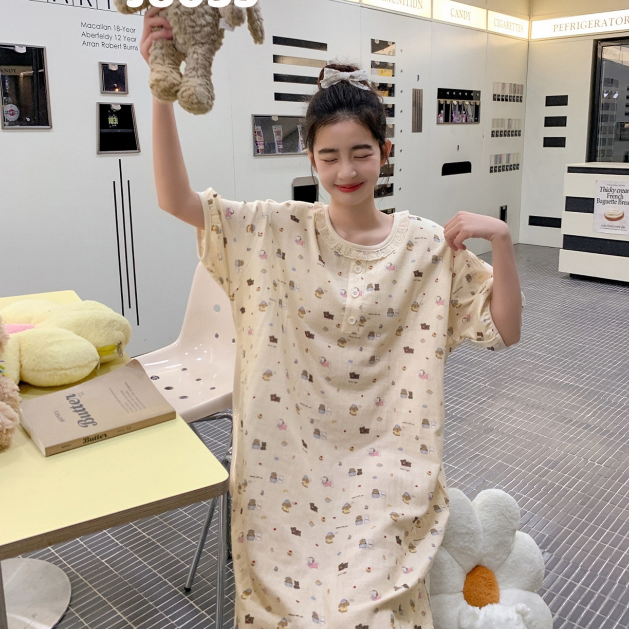 91家纺网 家纺一手货源 找家纺 妍景家居生活馆 2026新款春日特辑家居裙 黄色