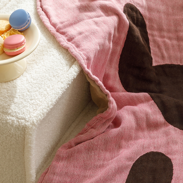 91家纺网 家纺一手货源 找家纺 沐珩家纺 2026新款全棉纯棉四层纱布浴巾沙发巾加大尺寸多功能毛巾毯 兜兜猫