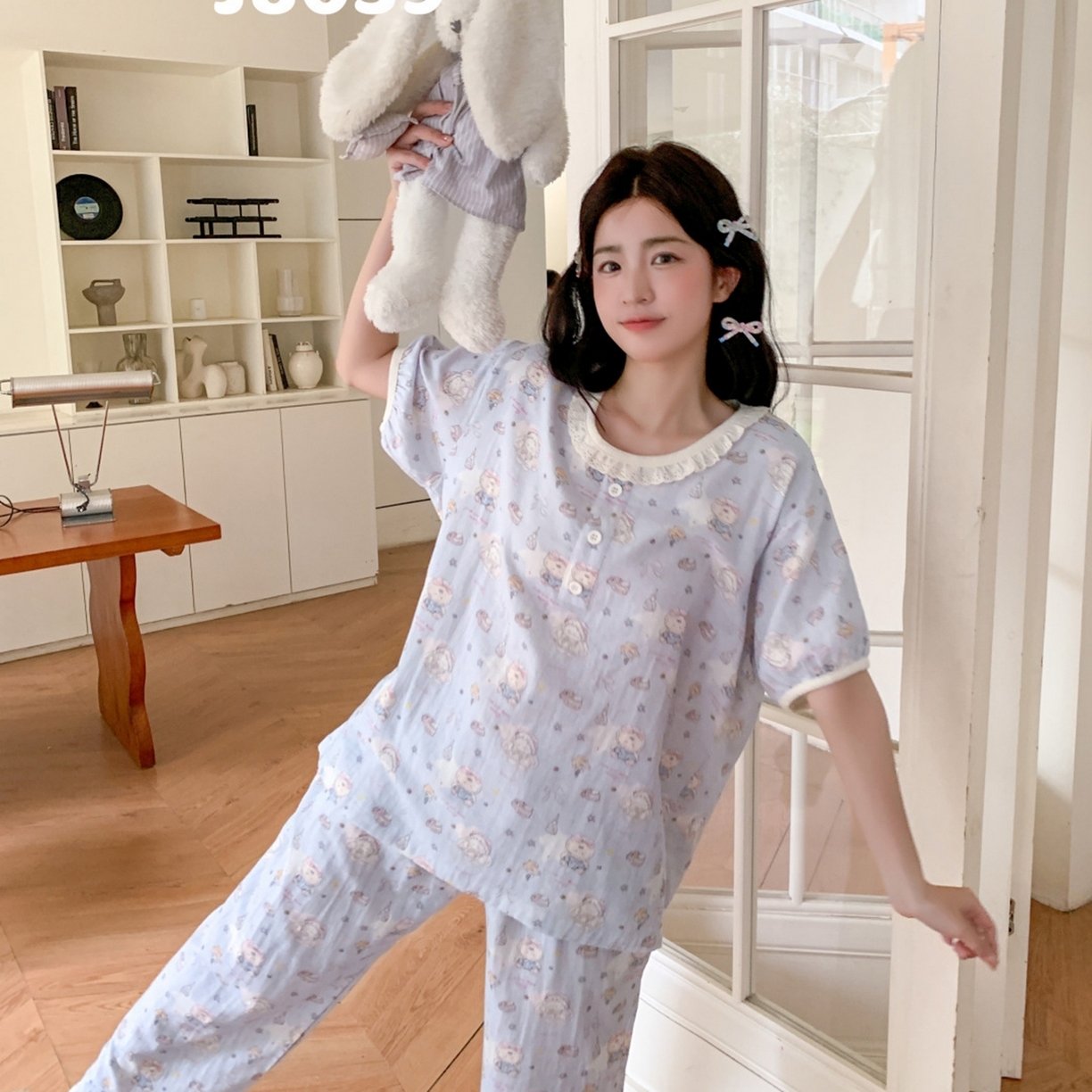 妍景家居生活馆 2026新款甜蜜星愿套装 蓝色