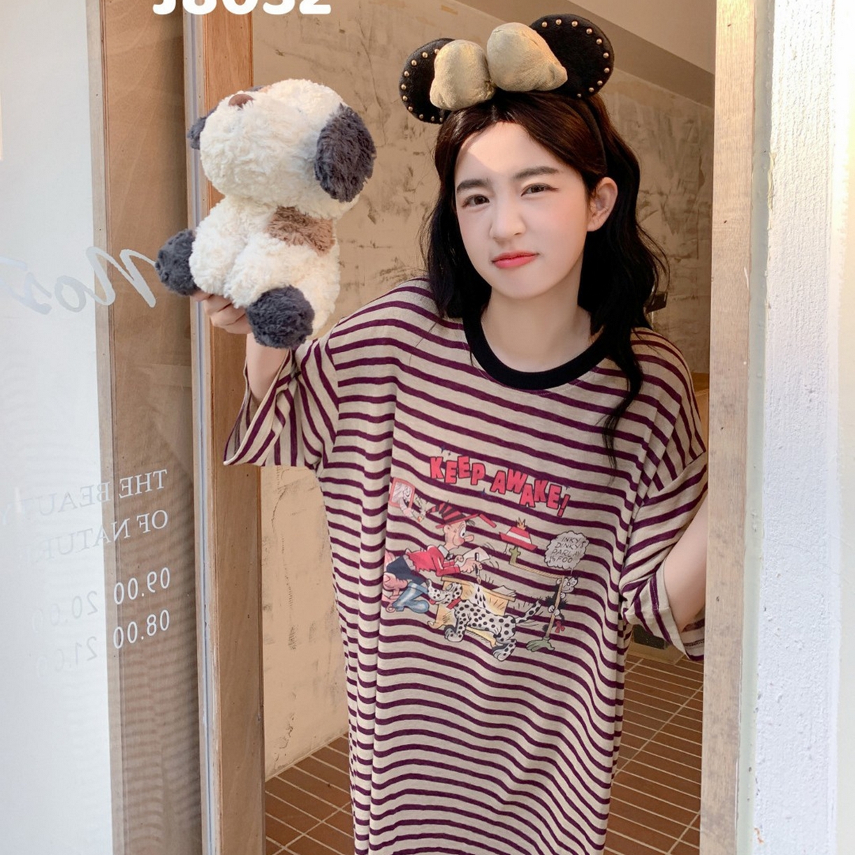 91家纺网 家纺一手货源 找家纺 妍景家居生活馆 2026新款午后原野懒人裙 紫色条