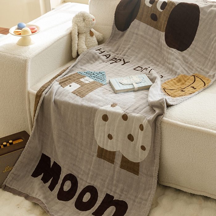 91家纺网 家纺一手货源 找家纺 沐珩家纺 2026新款全棉纯棉四层纱布浴巾沙发巾加大尺寸多功能毛巾毯 童话里