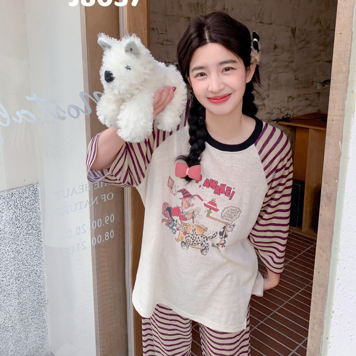 91家纺网 家纺一手货源 找家纺 妍景家居生活馆 2026新款午后原野套装 紫色条