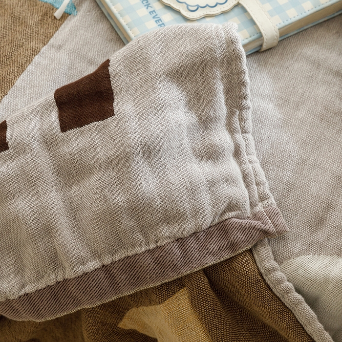 91家纺网 家纺一手货源 找家纺 沐珩家纺 2026新款全棉纯棉四层纱布浴巾沙发巾加大尺寸多功能毛巾毯 童话里