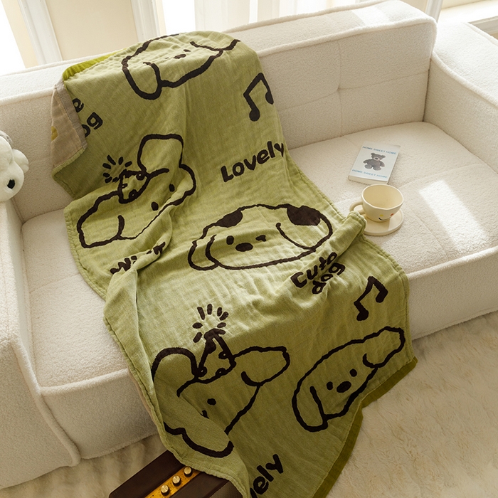 91家纺网 家纺一手货源 找家纺 沐珩家纺 2026新款全棉纯棉四层纱布浴巾沙发巾加大尺寸多功能毛巾毯 音乐派