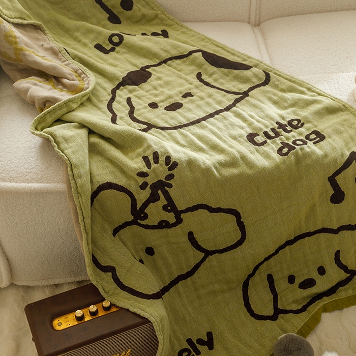 91家纺网 家纺一手货源 找家纺 沐珩家纺 2026新款全棉纯棉四层纱布浴巾沙发巾加大尺寸多功能毛巾毯 音乐派