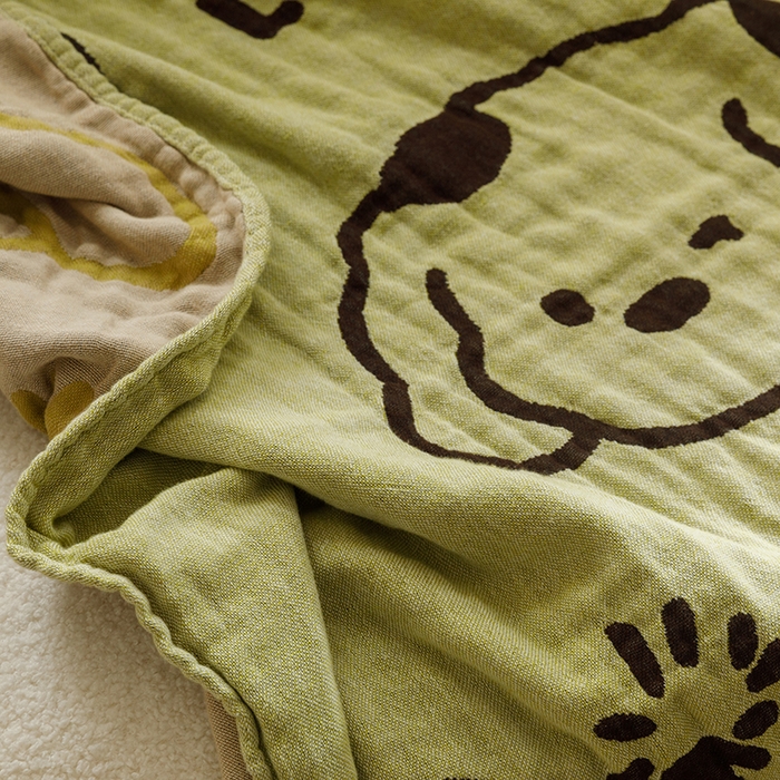 91家纺网 家纺一手货源 找家纺 沐珩家纺 2026新款全棉纯棉四层纱布浴巾沙发巾加大尺寸多功能毛巾毯 音乐派