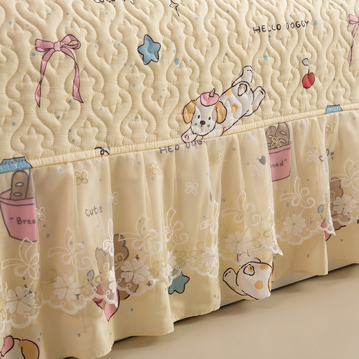 91家纺网 家纺一手货源 找家纺 （总）美达家纺 2026新款A类全棉夹棉蕾丝花边床盖