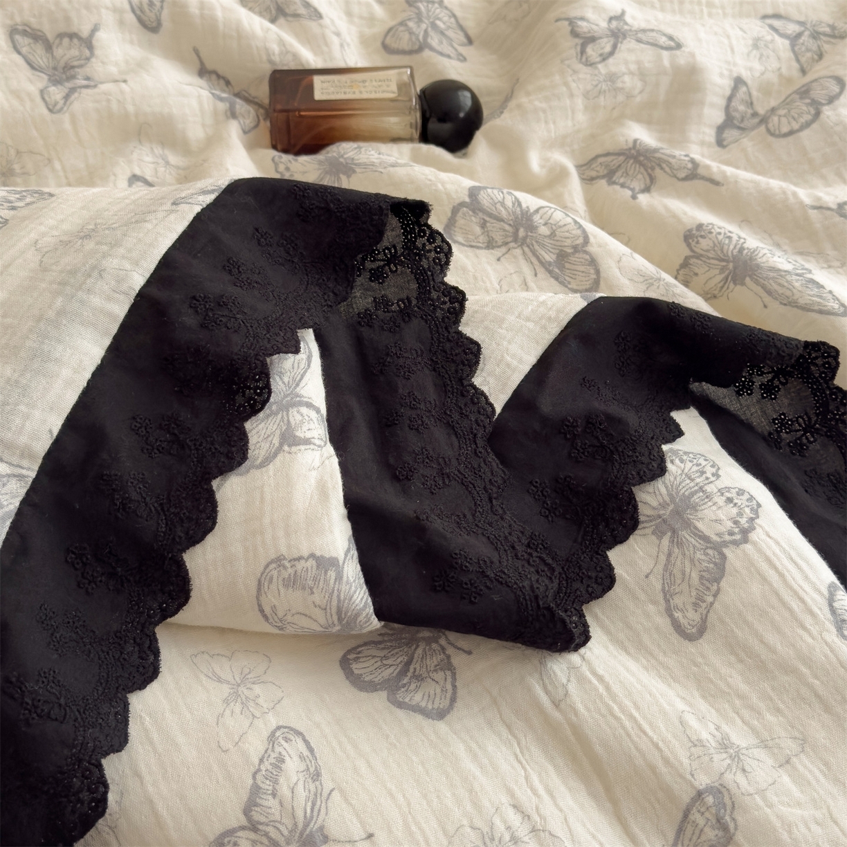 91家纺网 家纺一手货源 找家纺 （总）兄弟坊 2026新款A类美拉德全棉韩版皱皱纱花边大豆夏被夏凉被空调被午睡被