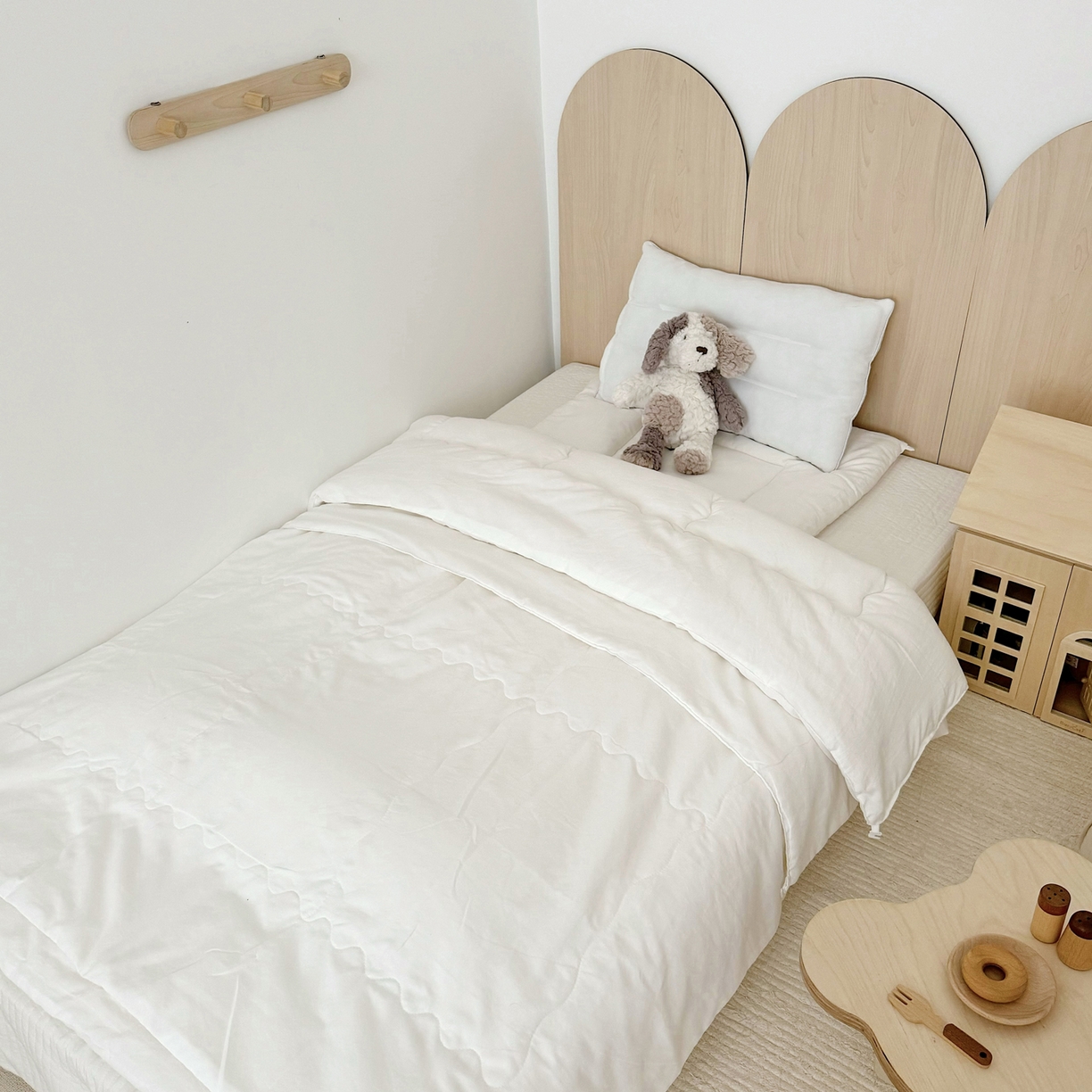 91家纺网 家纺一手货源 找家纺 BOSS 2026新款全棉纯棉大版卡通贴布绣花幼儿园多件套 幼儿园被芯垫芯枕芯手提袋