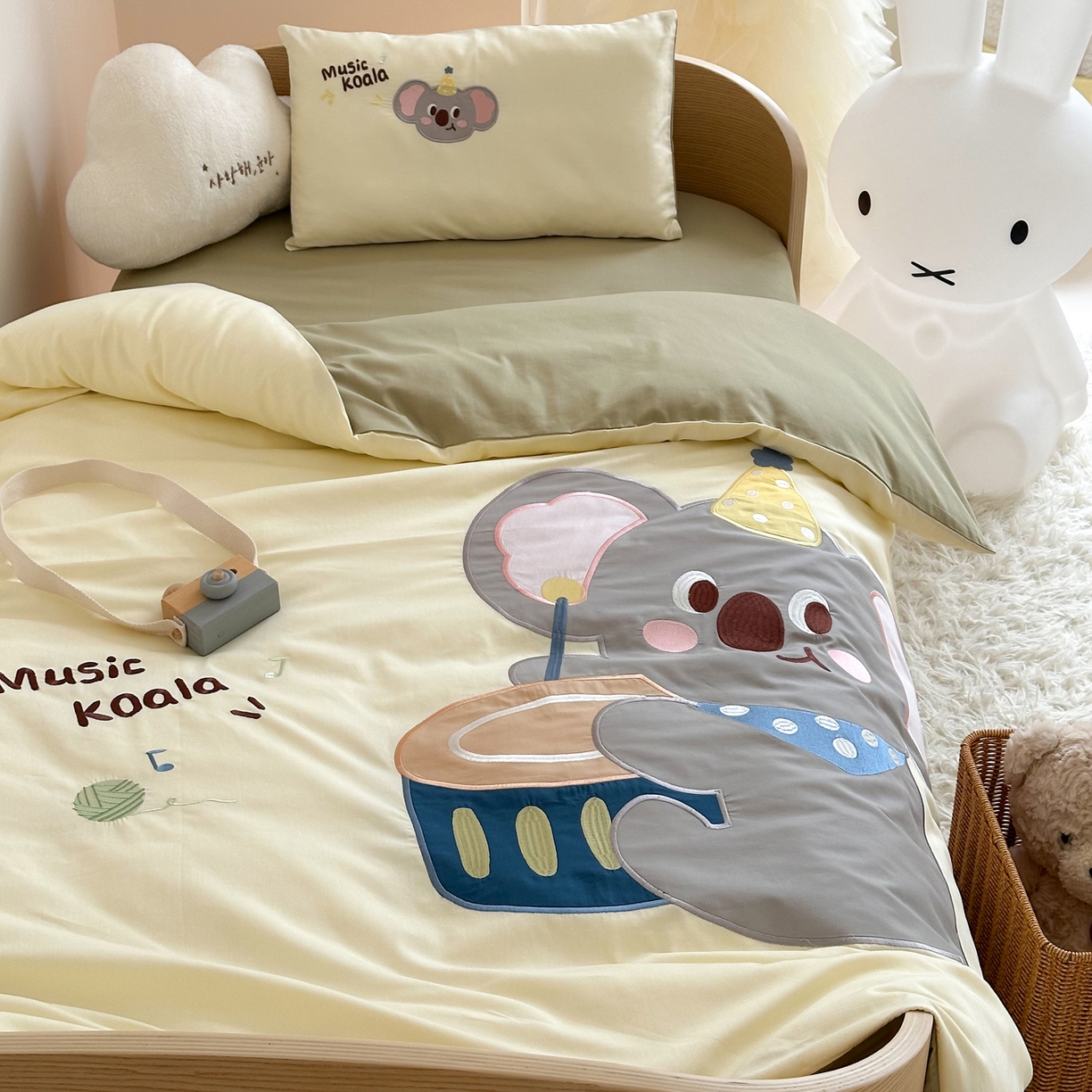 BOSS 2026新款全棉纯棉大版卡通贴布绣花幼儿园多件套 考拉