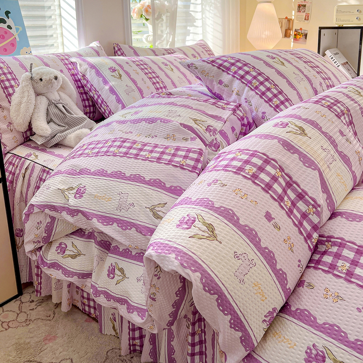 91家纺网 家纺一手货源 找家纺 （总）鹿辉家居（原吉欧力） 2026新款泡泡床裙四件套