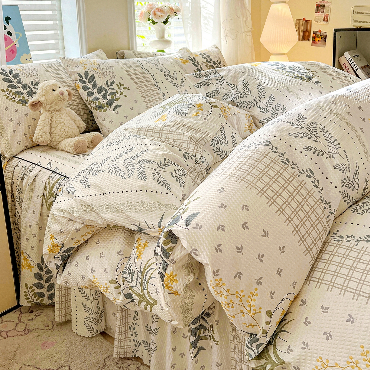 91家纺网 家纺一手货源 找家纺 （总）鹿辉家居（原吉欧力） 2026新款泡泡床裙四件套