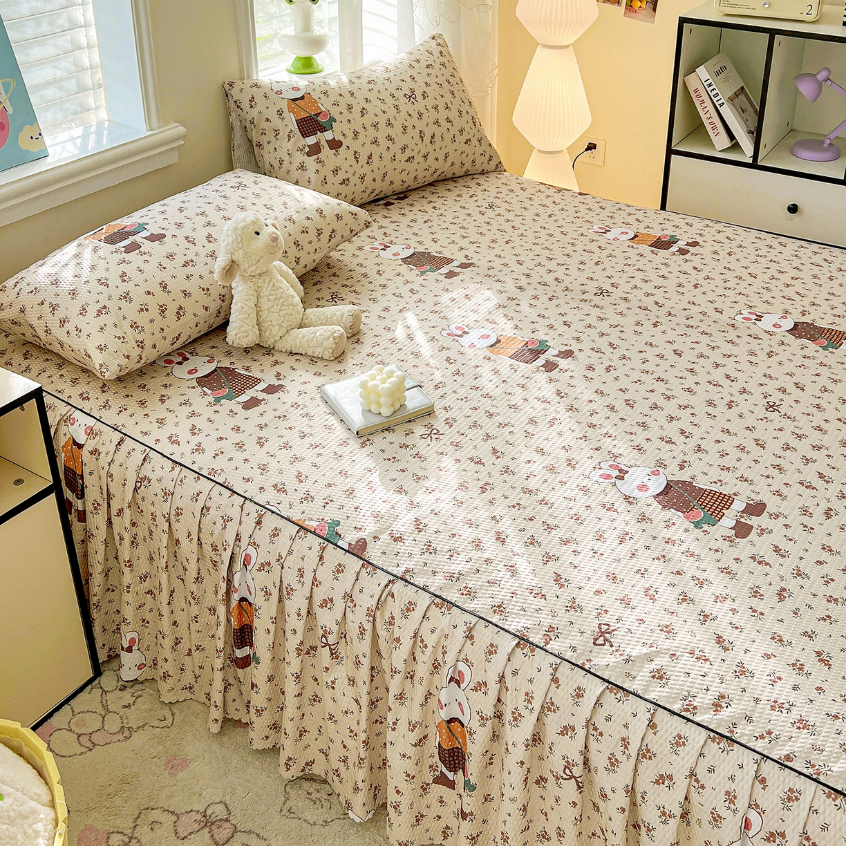 91家纺网 家纺一手货源 找家纺 （总）鹿辉家居（原吉欧力） 2026新款泡泡床裙四件套