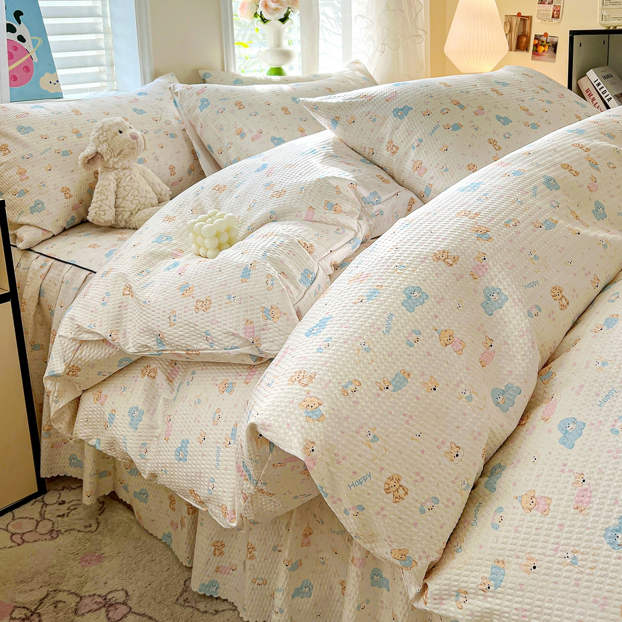 鹿辉家居（原吉欧力） 2026新款泡泡床裙四件套 床裙款-动物世界