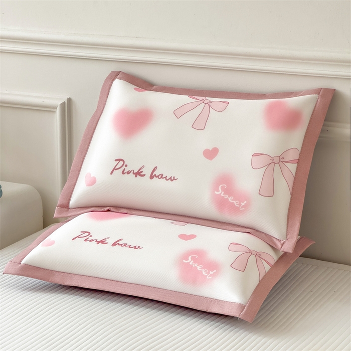 91家纺网 家纺一手货源 找家纺 兄弟坊 2026新款大版碳光冰丝儿童枕头午睡枕学生枕头枕芯幼儿园枕头 冰丝枕头-粉粉云朵