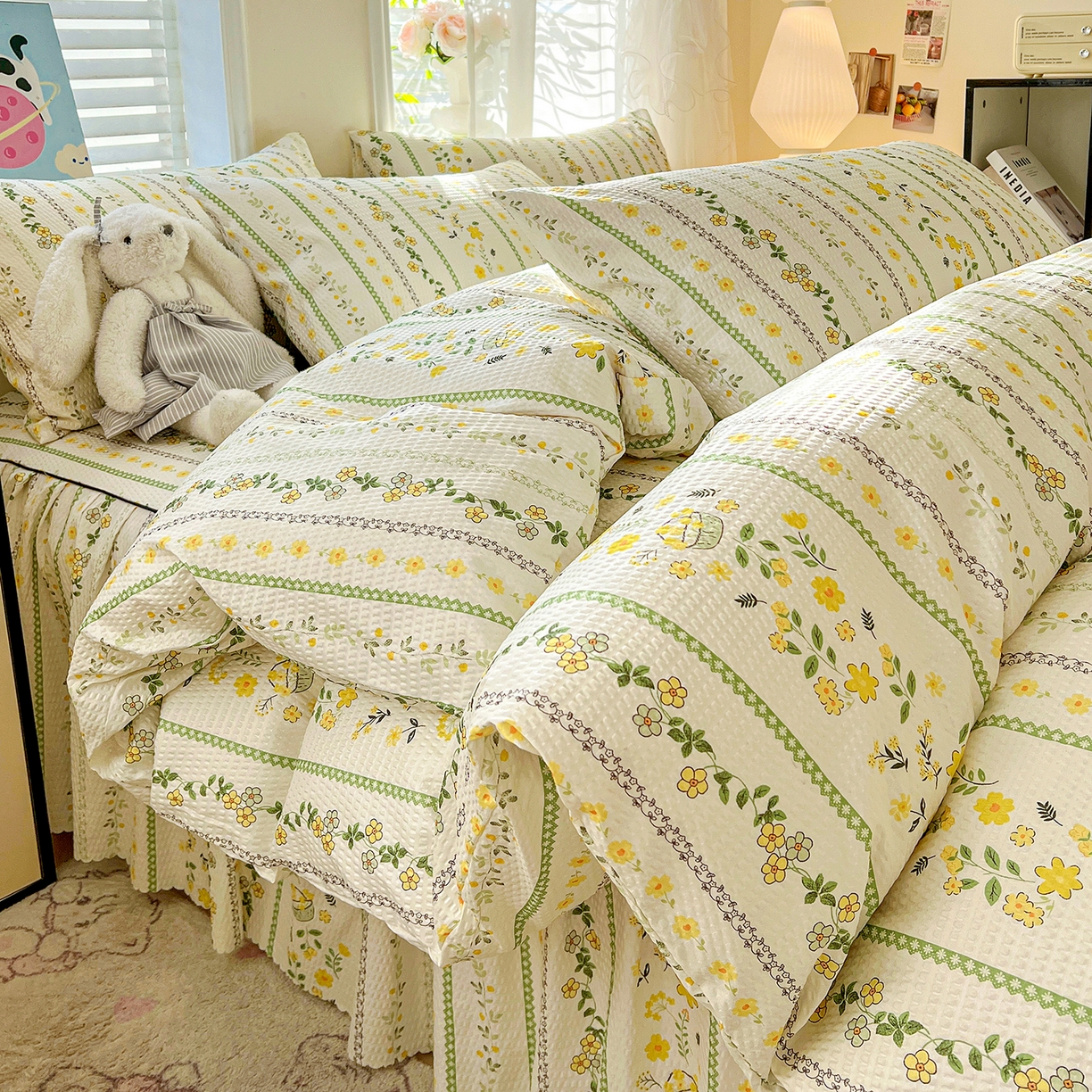 91家纺网 家纺一手货源 找家纺 （总）鹿辉家居（原吉欧力） 2026新款泡泡床裙四件套