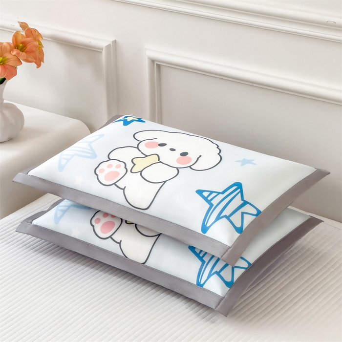 91家纺网 家纺一手货源 找家纺 兄弟坊 2026新款大版碳光冰丝儿童枕头午睡枕学生枕头枕芯幼儿园枕头 冰丝枕头-皇皇小狗