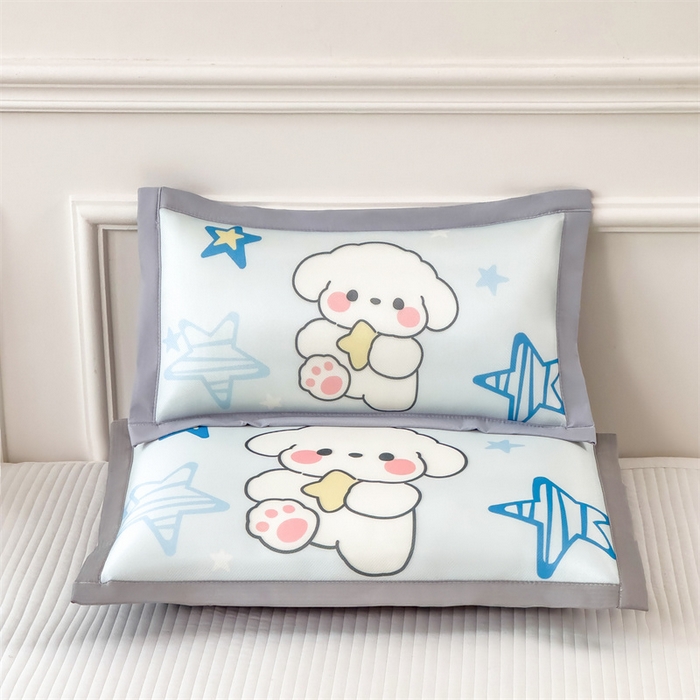 91家纺网 家纺一手货源 找家纺 兄弟坊 2026新款大版碳光冰丝儿童枕头午睡枕学生枕头枕芯幼儿园枕头 冰丝枕头-皇皇小狗