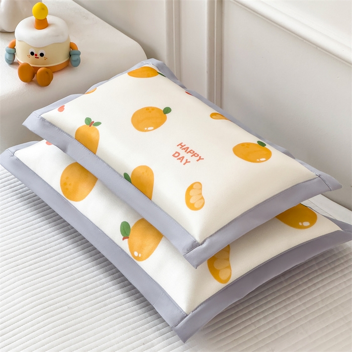 91家纺网 家纺一手货源 找家纺 兄弟坊 2026新款大版碳光冰丝儿童枕头午睡枕学生枕头枕芯幼儿园枕头 冰丝枕头-柿柿如意
