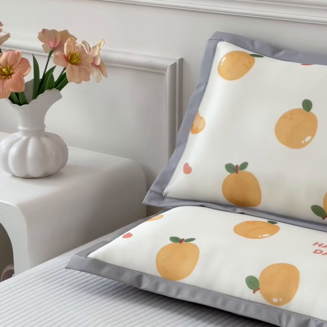 91家纺网 家纺一手货源 找家纺 兄弟坊 2026新款大版碳光冰丝儿童枕头午睡枕学生枕头枕芯幼儿园枕头 冰丝枕头-柿柿如意