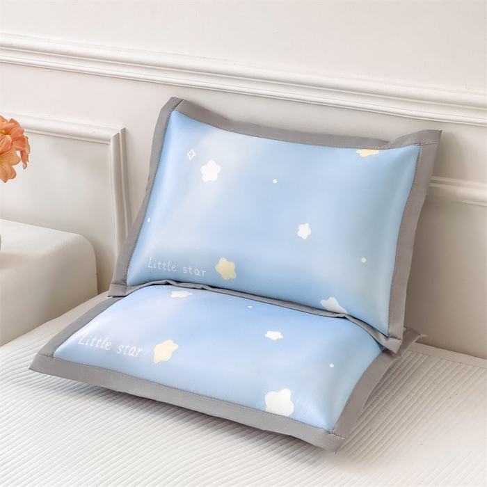 91家纺网 家纺一手货源 找家纺 兄弟坊 2026新款大版碳光冰丝儿童枕头午睡枕学生枕头枕芯幼儿园枕头 冰丝枕头-星辰点点