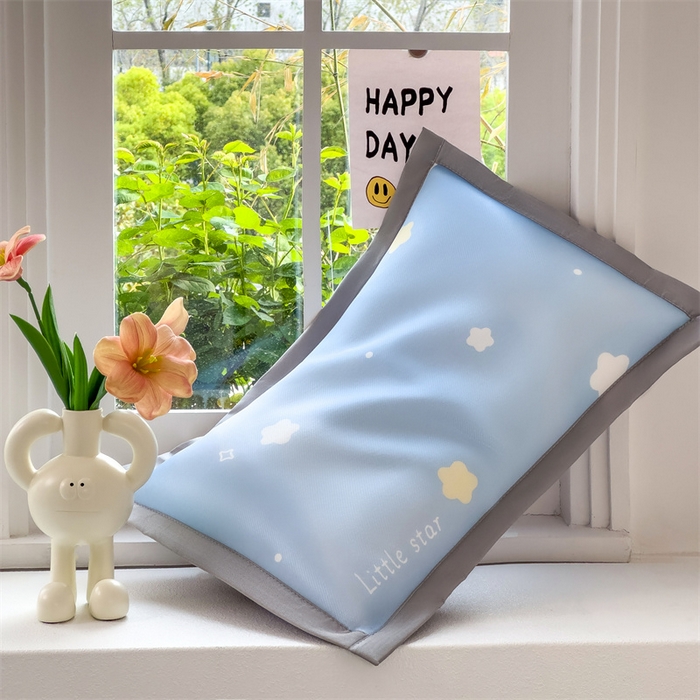 91家纺网 家纺一手货源 找家纺 兄弟坊 2026新款大版碳光冰丝儿童枕头午睡枕学生枕头枕芯幼儿园枕头 冰丝枕头-星辰点点