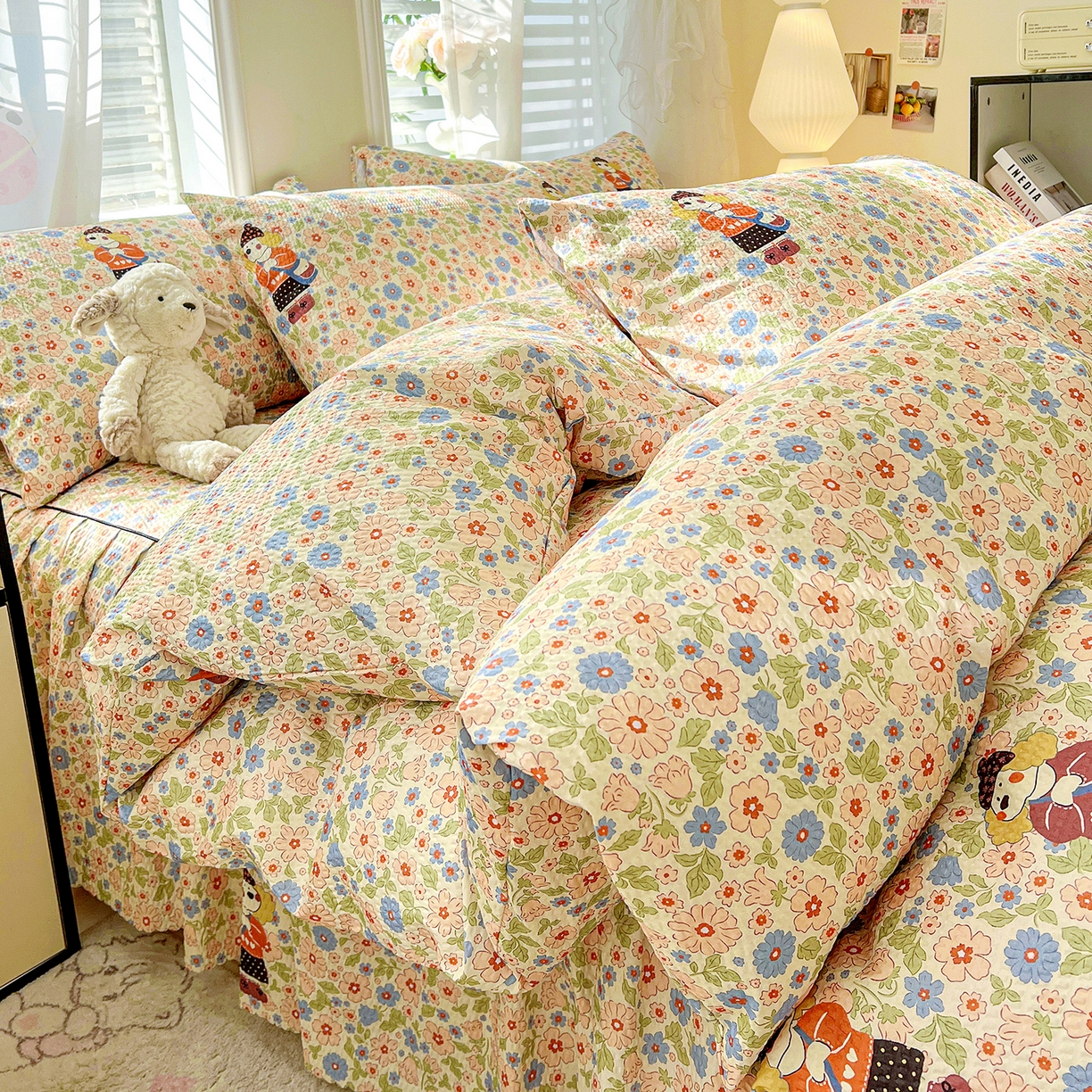 鹿辉家居（原吉欧力） 2026新款泡泡床裙四件套 床裙款-花园宠物