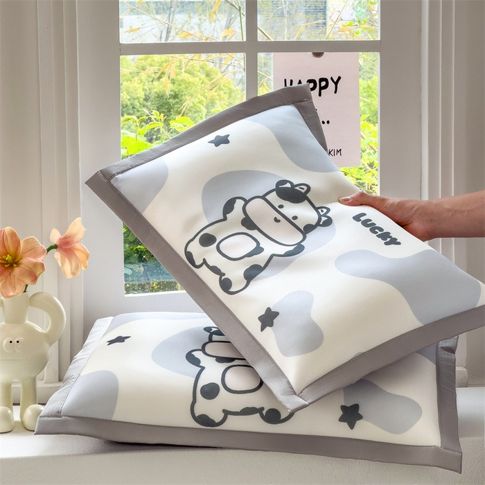 兄弟坊 2026新款大版碳光冰丝儿童枕头午睡枕学生枕头枕芯幼儿园枕头 冰丝枕头-幸运牛年