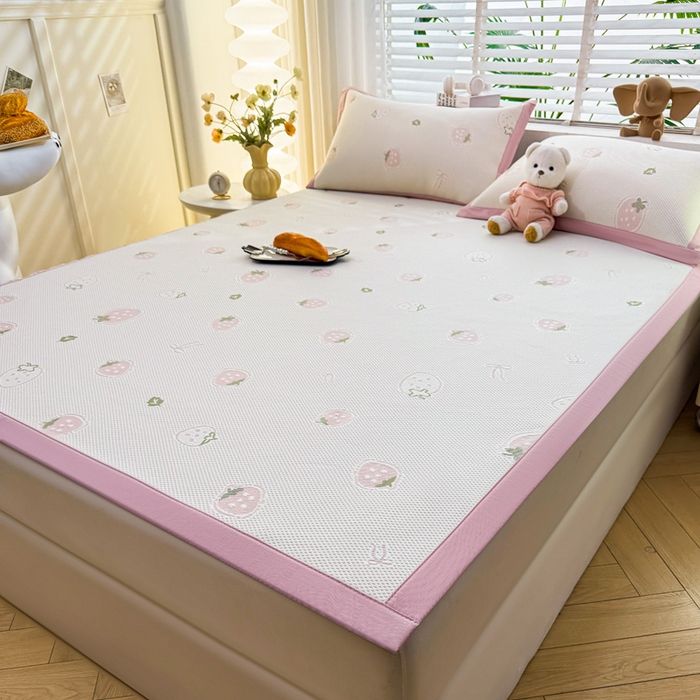 91家纺网 家纺一手货源 找家纺 （总）凯罗 2026春夏凉豆豆小红书爆款A类乙纶PE凉豆豆床席款可水洗床席