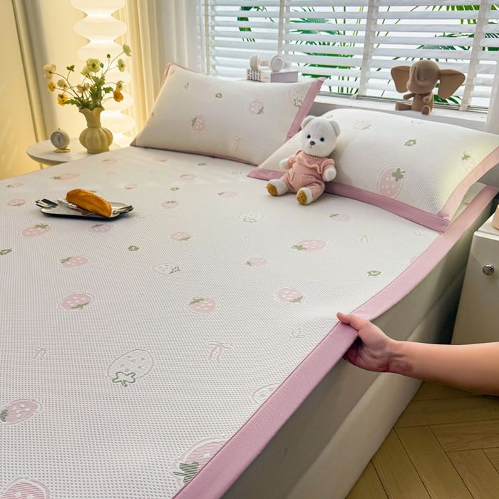 91家纺网 家纺一手货源 找家纺 （总）凯罗 2026春夏凉豆豆小红书爆款A类乙纶PE凉豆豆床席款可水洗床席