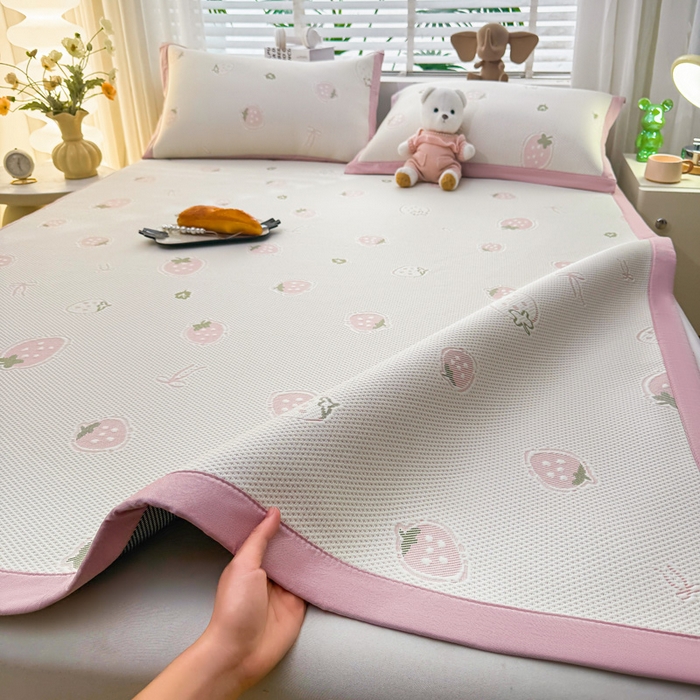 91家纺网 家纺一手货源 找家纺 （总）凯罗 2026春夏凉豆豆小红书爆款A类乙纶PE凉豆豆床席款可水洗床席