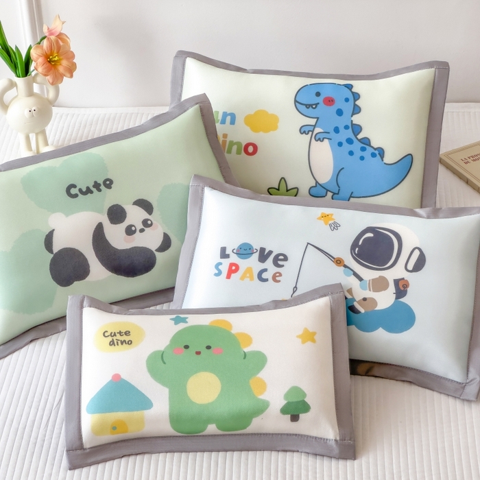 91家纺网 家纺一手货源 找家纺 兄弟坊 2026新款大版碳光冰丝儿童枕头午睡枕学生枕头枕芯幼儿园枕头 组合图仅做展示