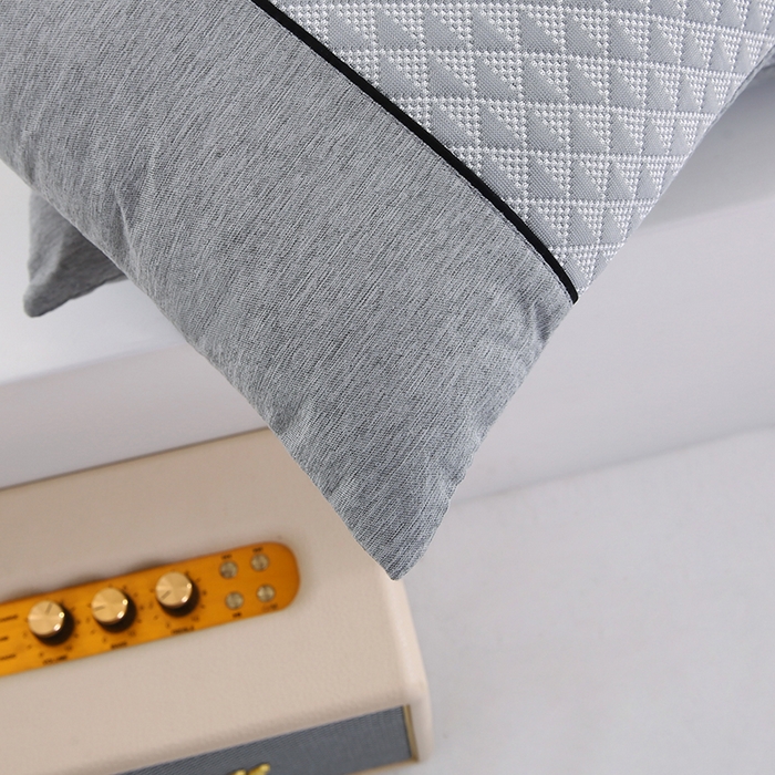 91家纺网 家纺一手货源 找家纺 小牛席业 2026新款7D小三角按摩-冷感豆豆【夏凉枕】夏凉枕夏凉枕夏天凉枕头竹枕头冰丝枕套藤枕头冰藤枕记忆枕 7D小三角冷感豆豆夏凉枕（灰色）