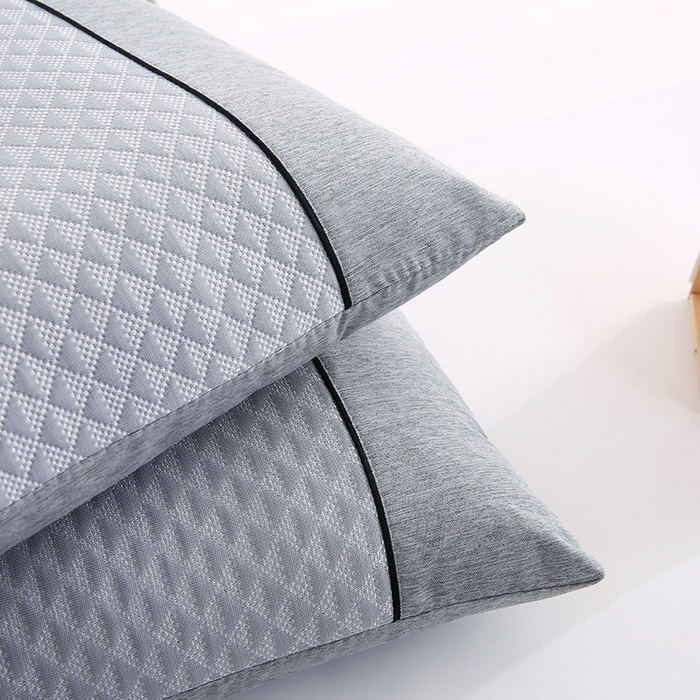 91家纺网 家纺一手货源 找家纺 小牛席业 2026新款7D小三角按摩-冷感豆豆【夏凉枕】夏凉枕夏凉枕夏天凉枕头竹枕头冰丝枕套藤枕头冰藤枕记忆枕 7D小三角冷感豆豆夏凉枕（灰色）