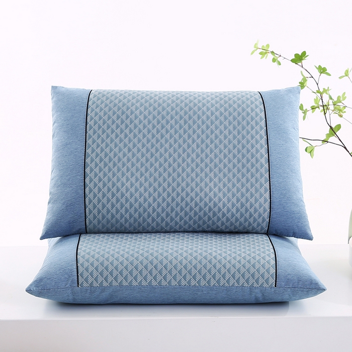 91家纺网 家纺一手货源 找家纺 小牛席业 2026新款7D小三角按摩-冷感豆豆【夏凉枕】夏凉枕夏凉枕夏天凉枕头竹枕头冰丝枕套藤枕头冰藤枕记忆枕 7D小三角冷感豆豆夏凉枕（蓝色）