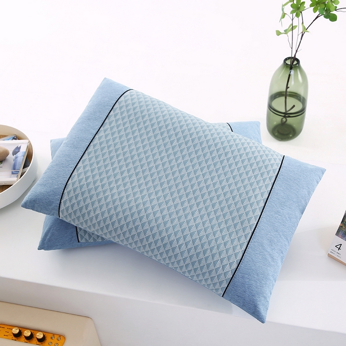 91家纺网 家纺一手货源 找家纺 小牛席业 2026新款7D小三角按摩-冷感豆豆【夏凉枕】夏凉枕夏凉枕夏天凉枕头竹枕头冰丝枕套藤枕头冰藤枕记忆枕 7D小三角冷感豆豆夏凉枕（蓝色）