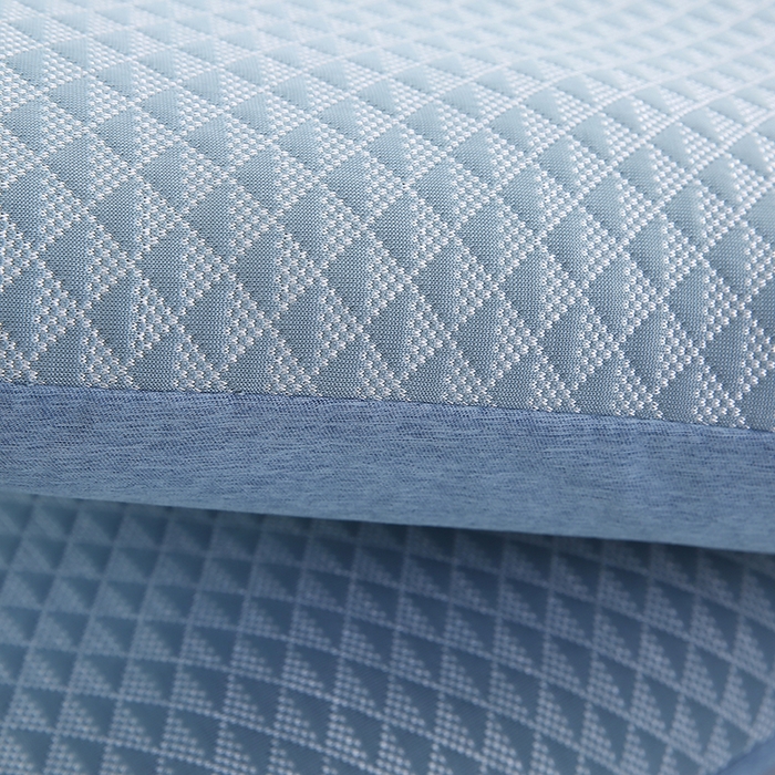 91家纺网 家纺一手货源 找家纺 小牛席业 2026新款7D小三角按摩-冷感豆豆【夏凉枕】夏凉枕夏凉枕夏天凉枕头竹枕头冰丝枕套藤枕头冰藤枕记忆枕 7D小三角冷感豆豆夏凉枕（蓝色）